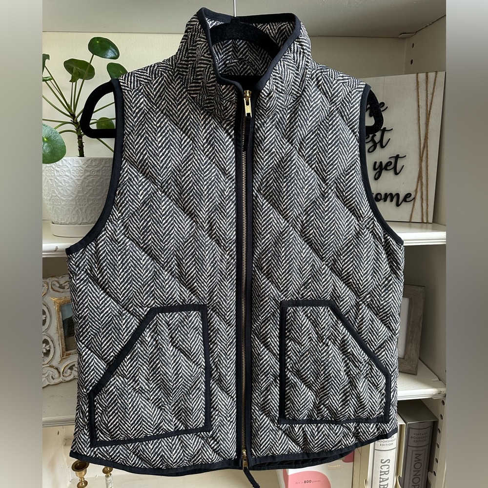 J.Crew  Factory Herringbone Puffer Vest